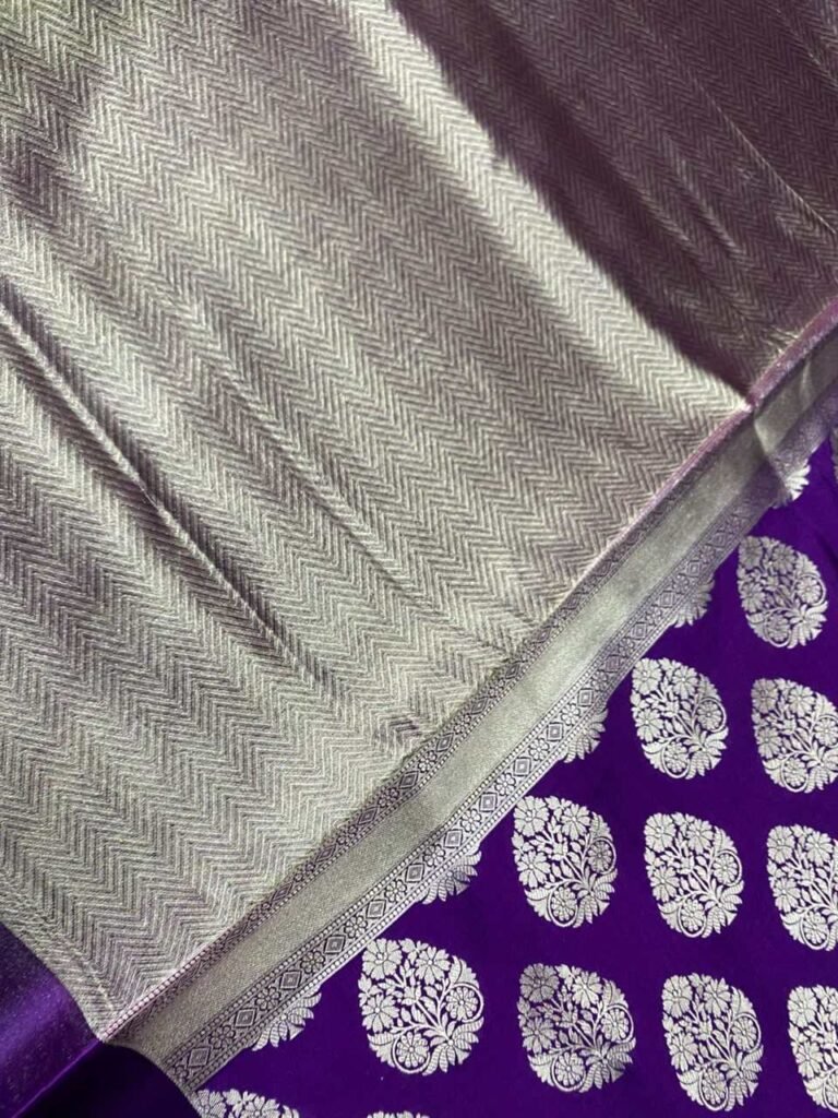 Purple Tissue Silk Pure Banarasi Saree