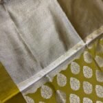 Olive Gold Tissue Silk Pure Banarasi Saree
