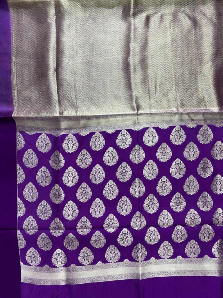 Purple Tissue Silk Pure Banarasi Saree
