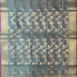 Sea Green Semi Kataan Silk Banarasi Dupatta