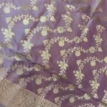 Wine Semi Kataan Silk Banarasi Dupatta